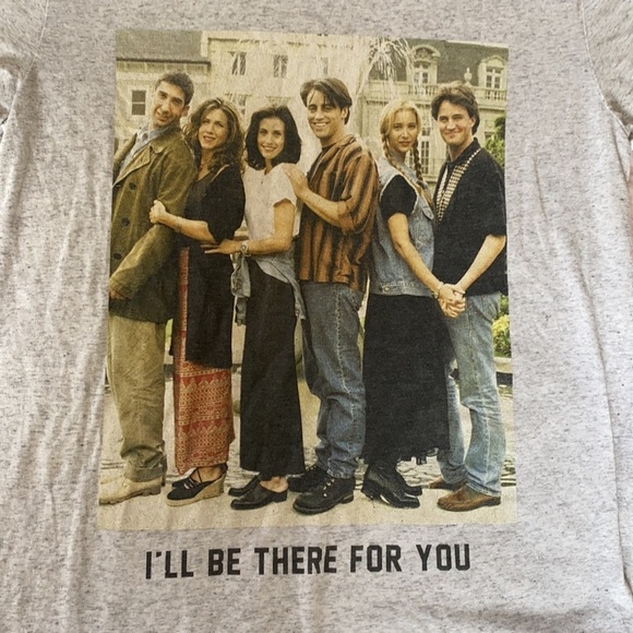 FRIENDS "I'll Be There For You" Gray TShirt Size Small - Picture 2 of 8